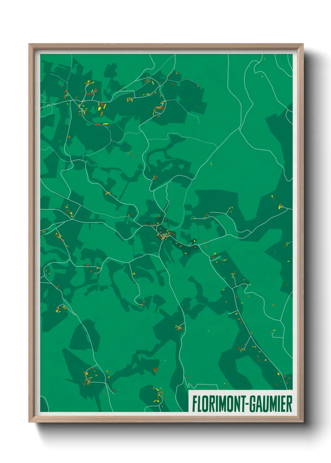 Une affiche de carte sur Florimont-Gaumier