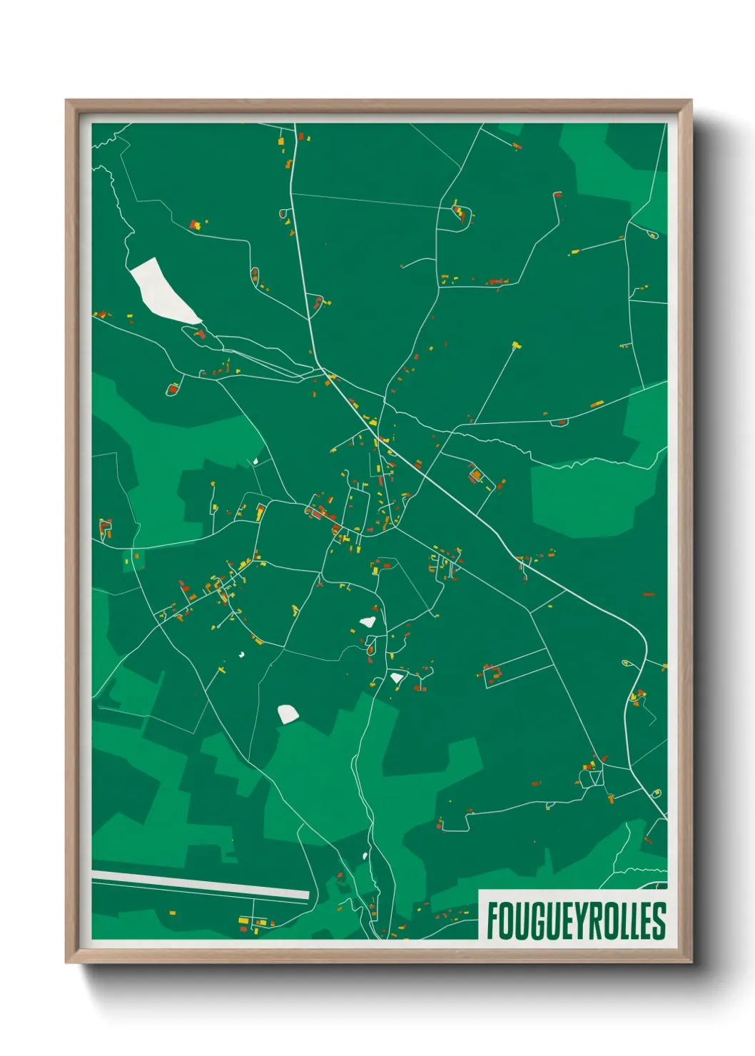 Une affiche de carte sur Fougueyrolles