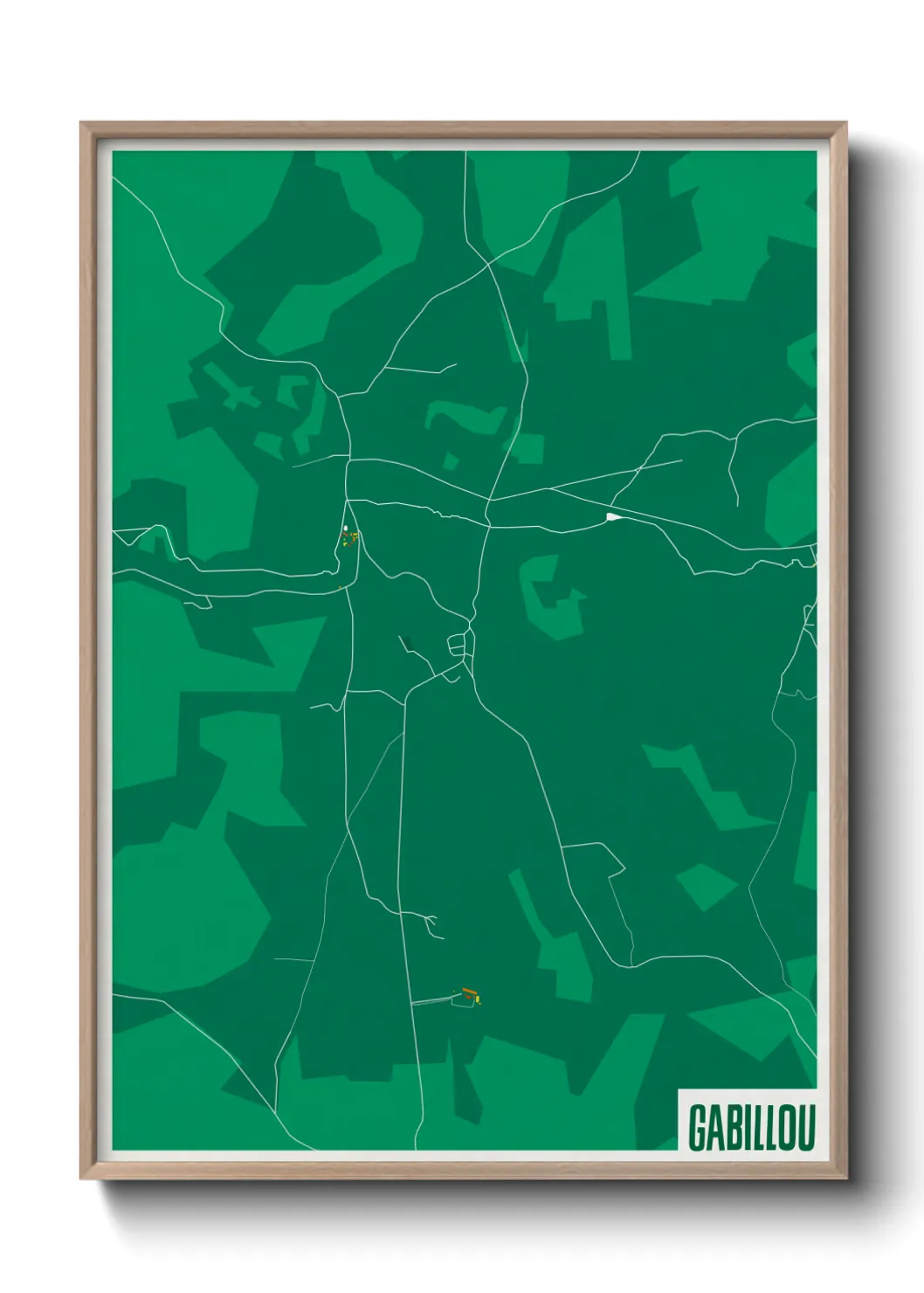 Une affiche de carte sur Gabillou