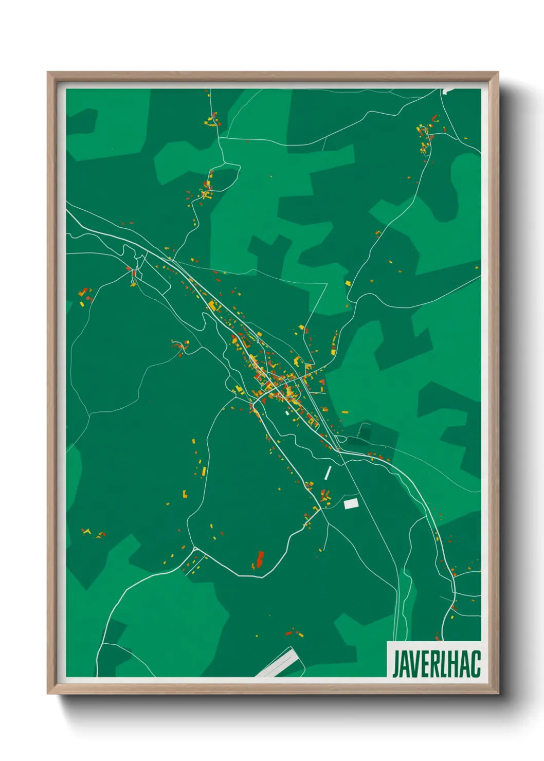 Une affiche de carte sur Javerlhac