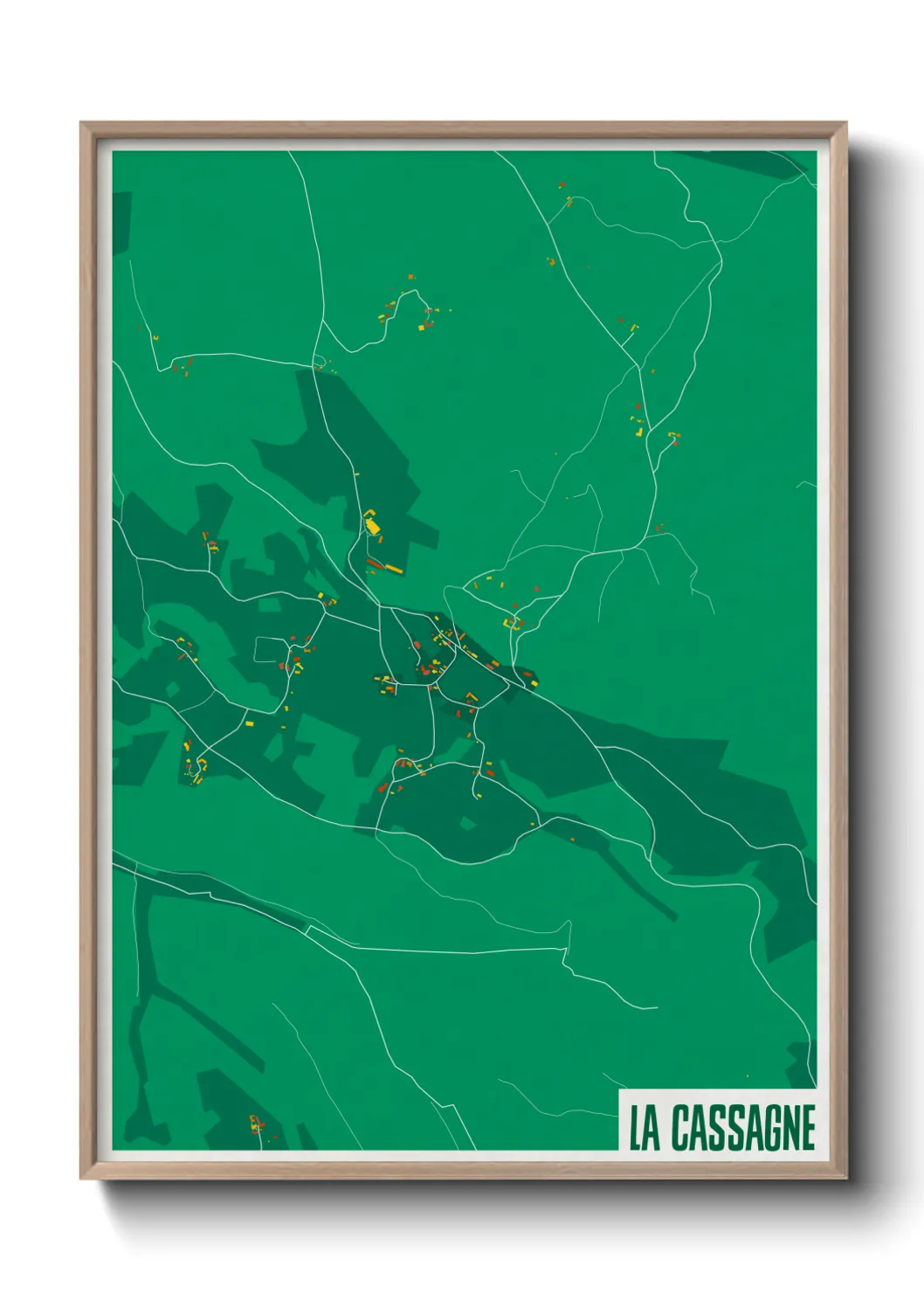 Une affiche de carte sur La Cassagne