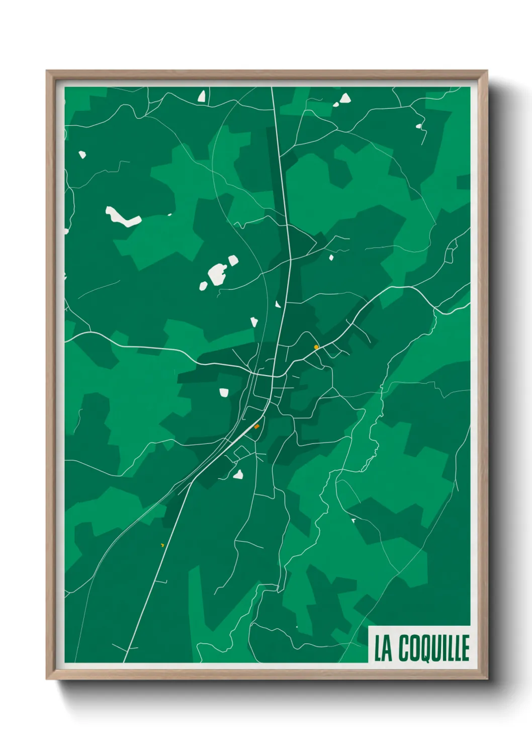 Une affiche de carte sur La Coquille