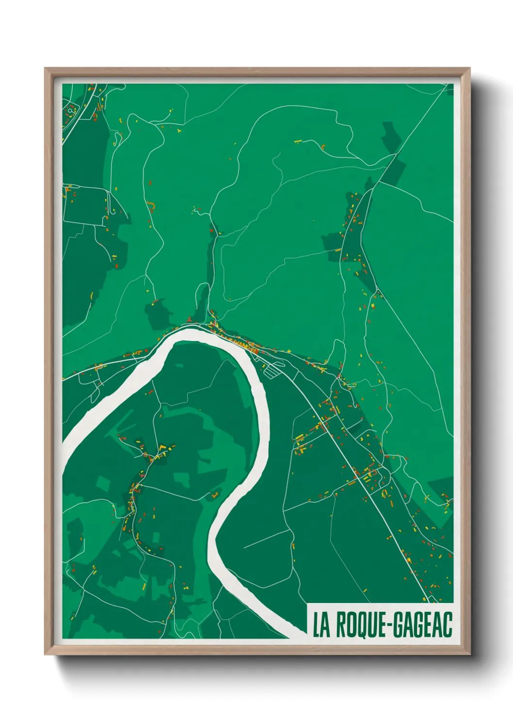 Une affiche de carte sur La Roque-Gageac