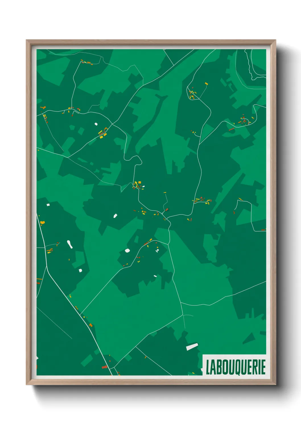 Une affiche de carte sur Labouquerie