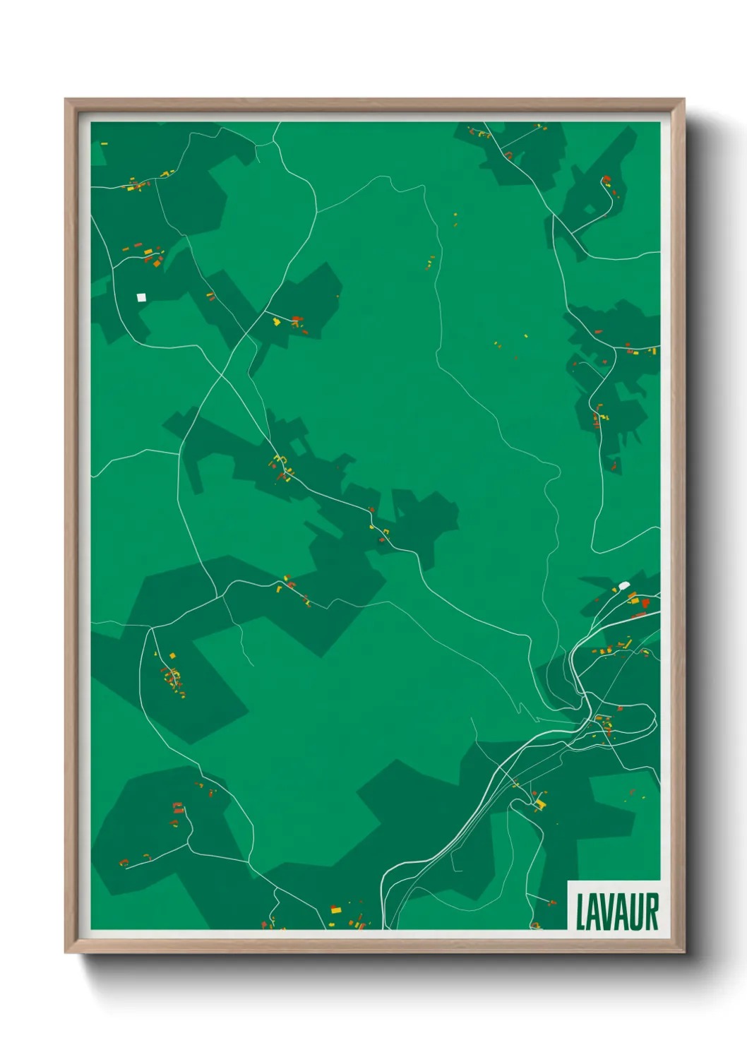 Une affiche de carte sur Lavaur