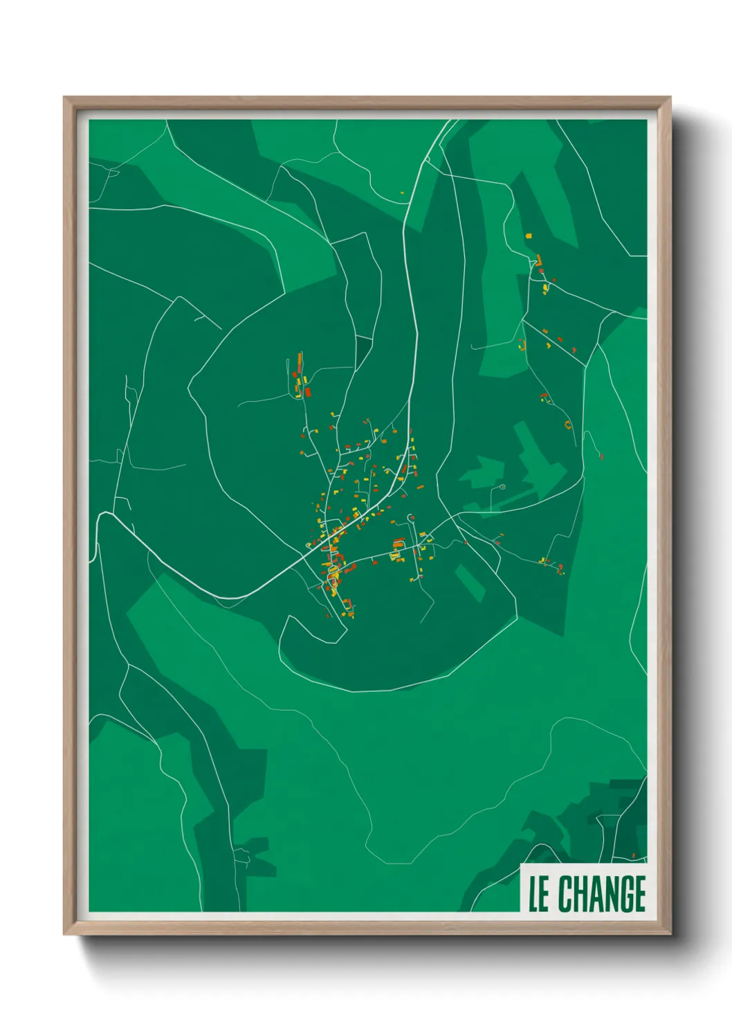 Une affiche de carte sur Le Change