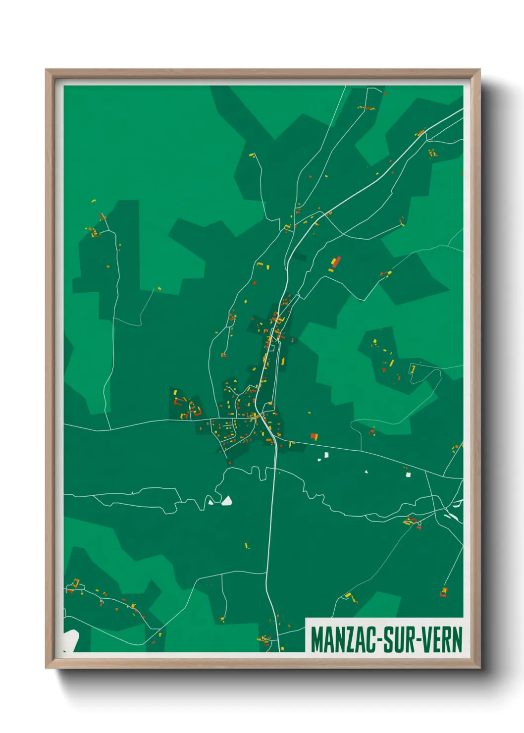 Un poster carteManzac-sur-Vern