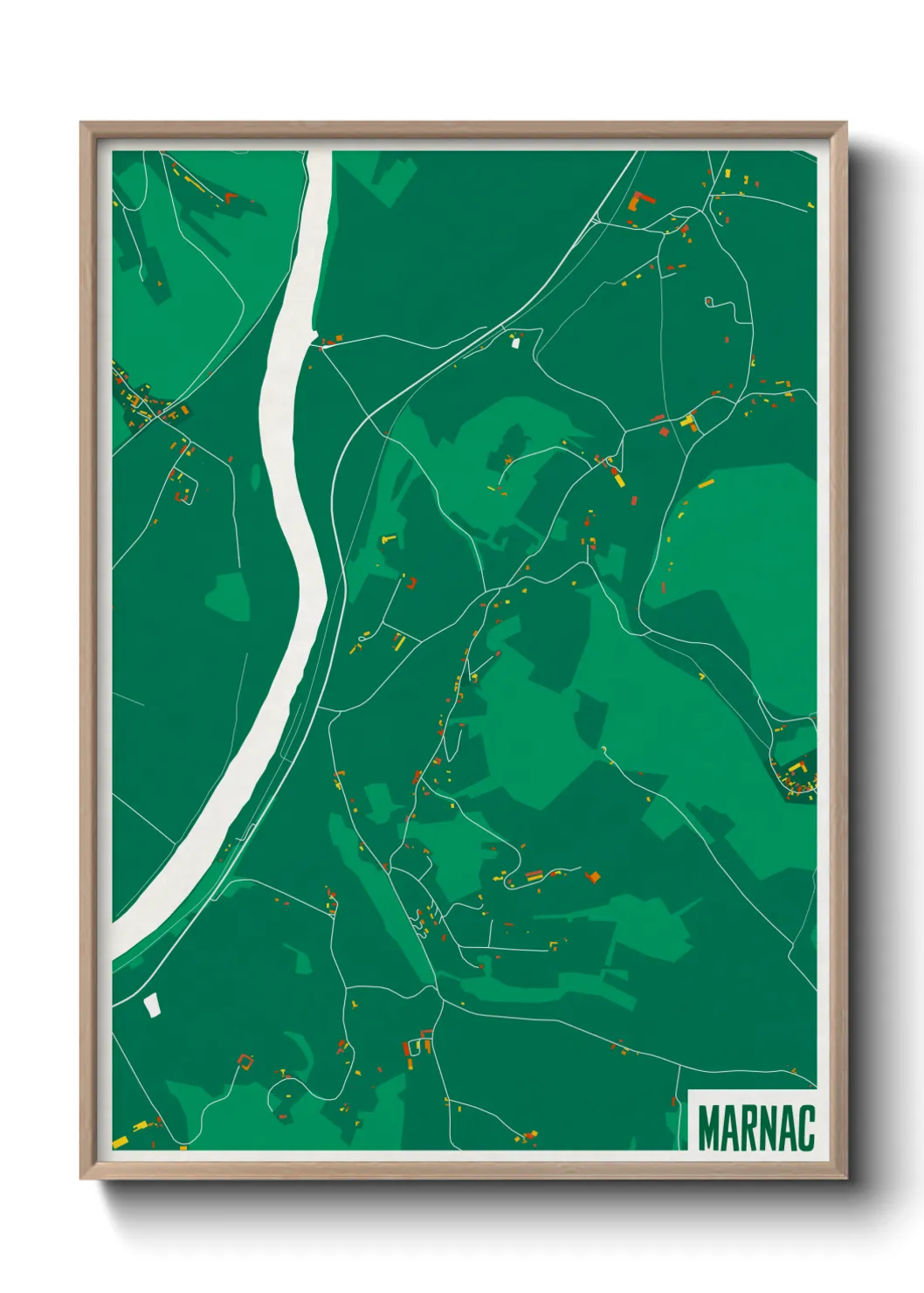 Une affiche de carte sur Marnac