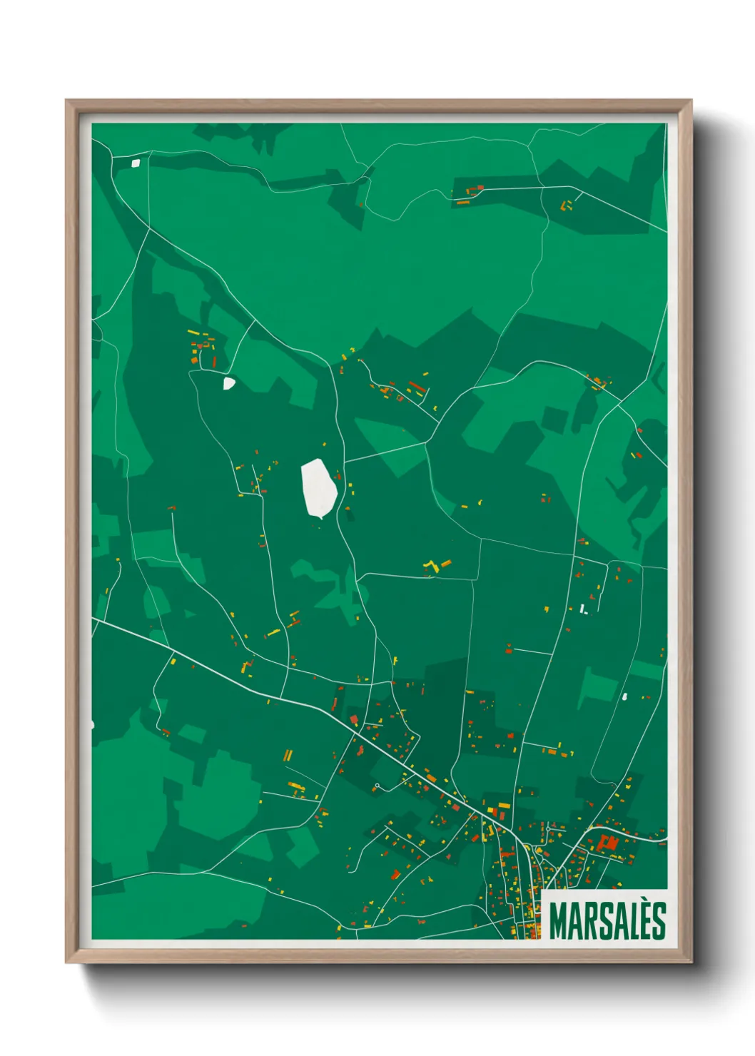 Une affiche de carte sur Marsalès