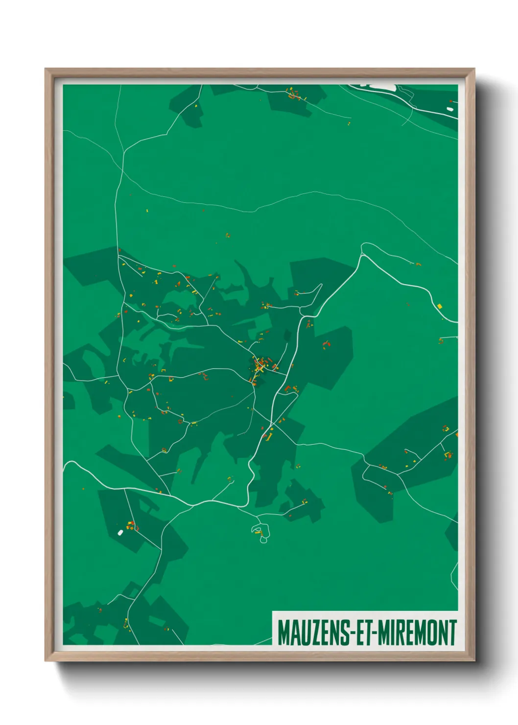 Un poster carteMauzens-et-Miremont
