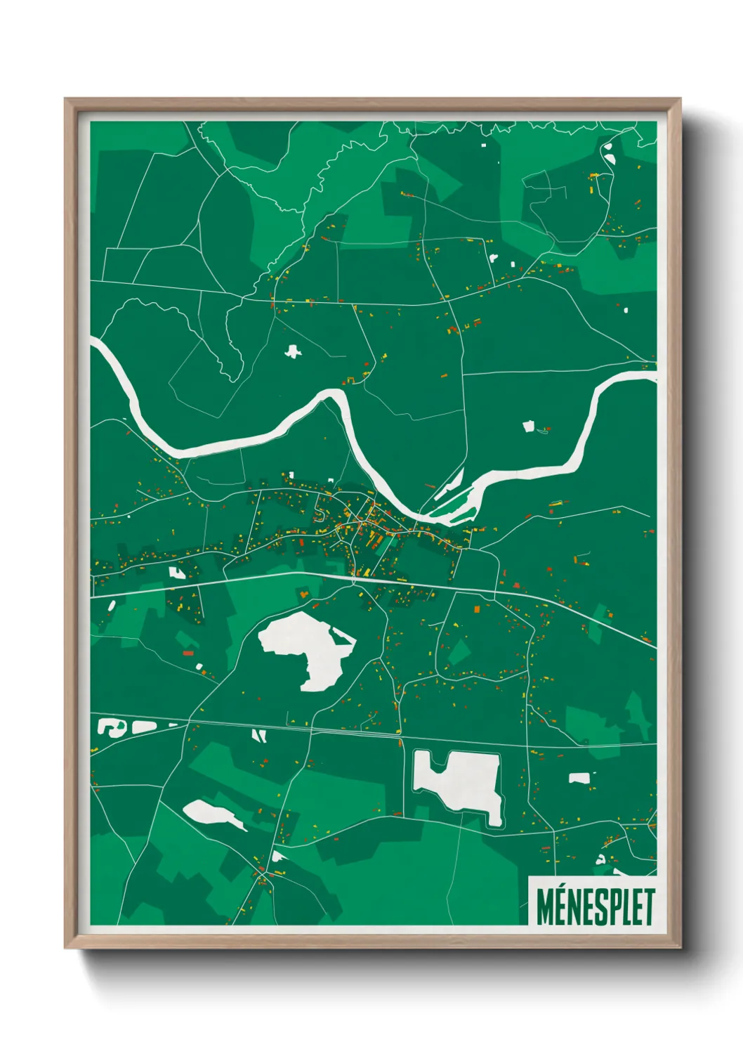 Une affiche de carte sur Ménesplet