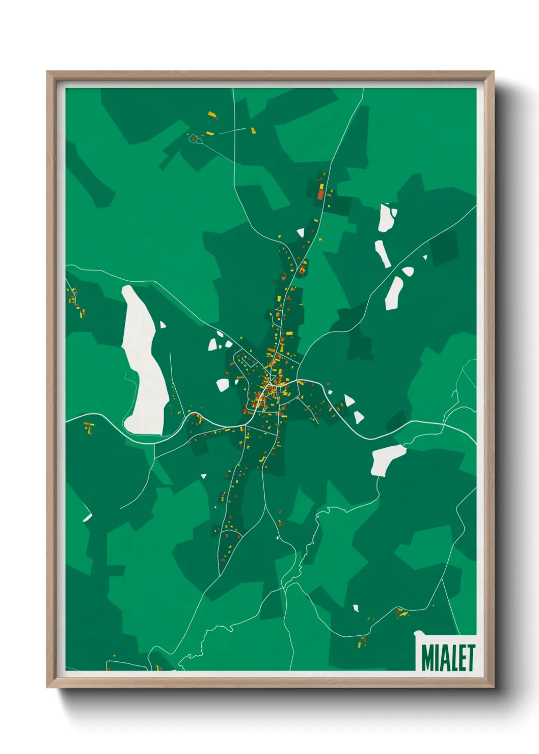 Une affiche de carte sur Mialet