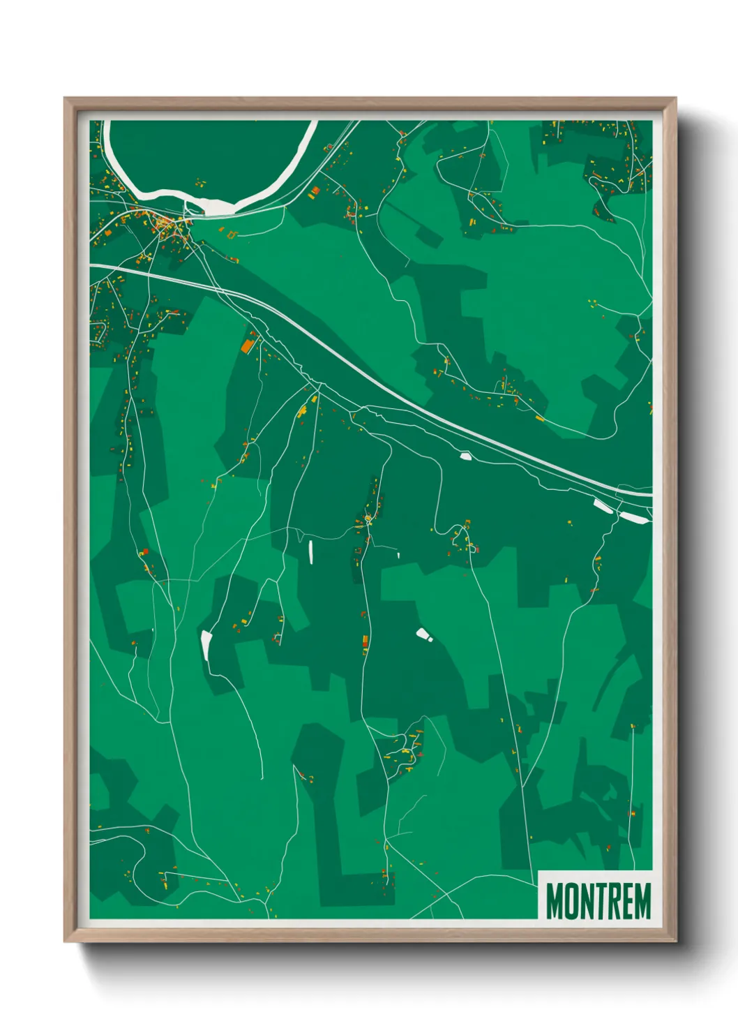 Une affiche de carte sur Montrem