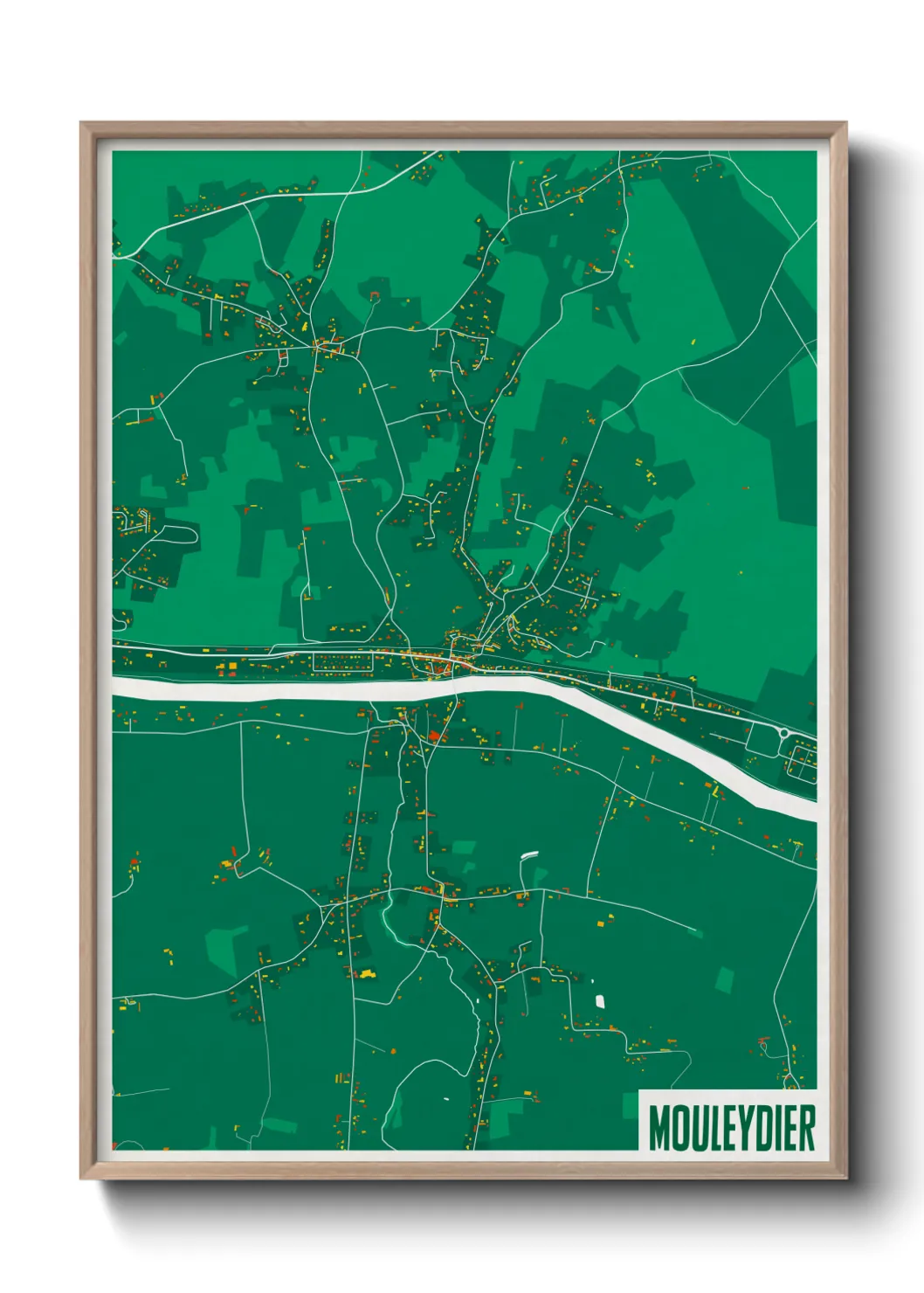 Une affiche de carte sur Mouleydier