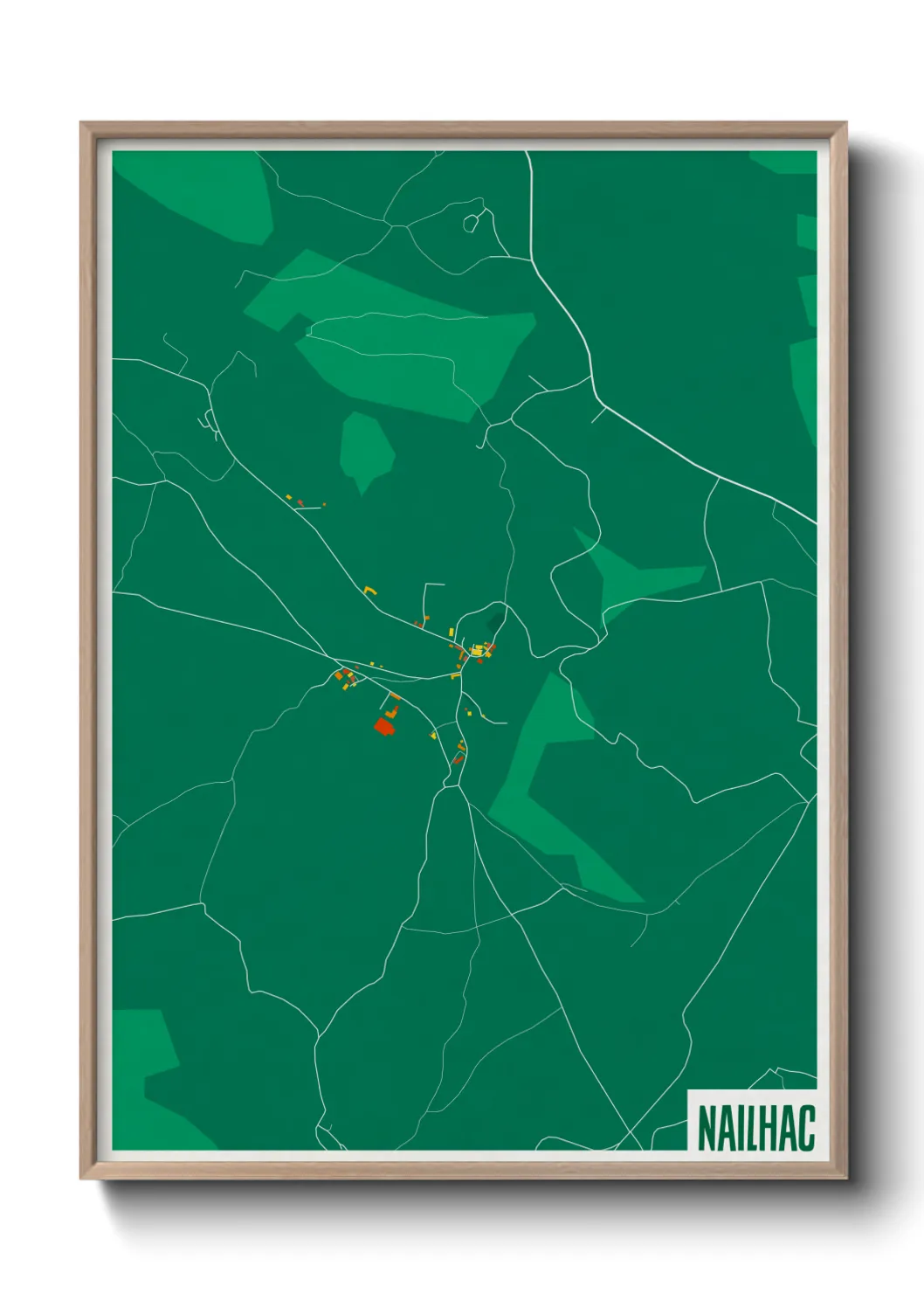 Une affiche de carte sur Nailhac