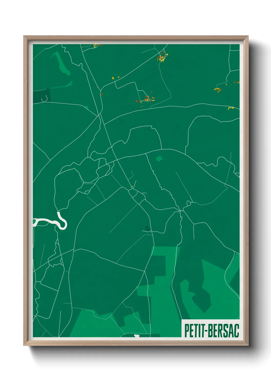 Une affiche de carte sur Petit-Bersac