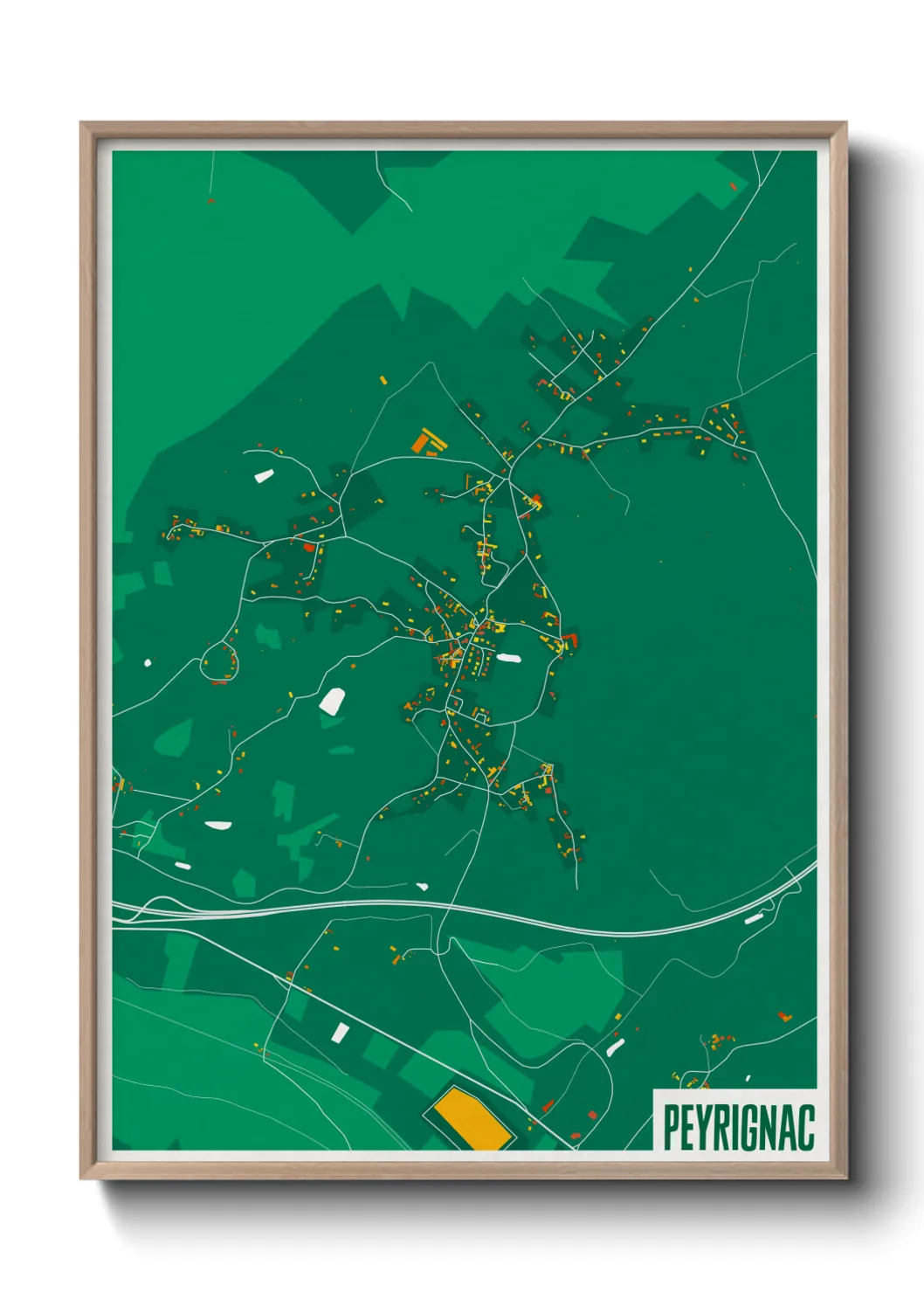 Une affiche de carte sur Peyrignac