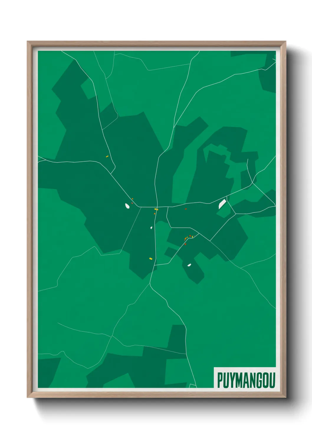 Une affiche de carte sur Puymangou