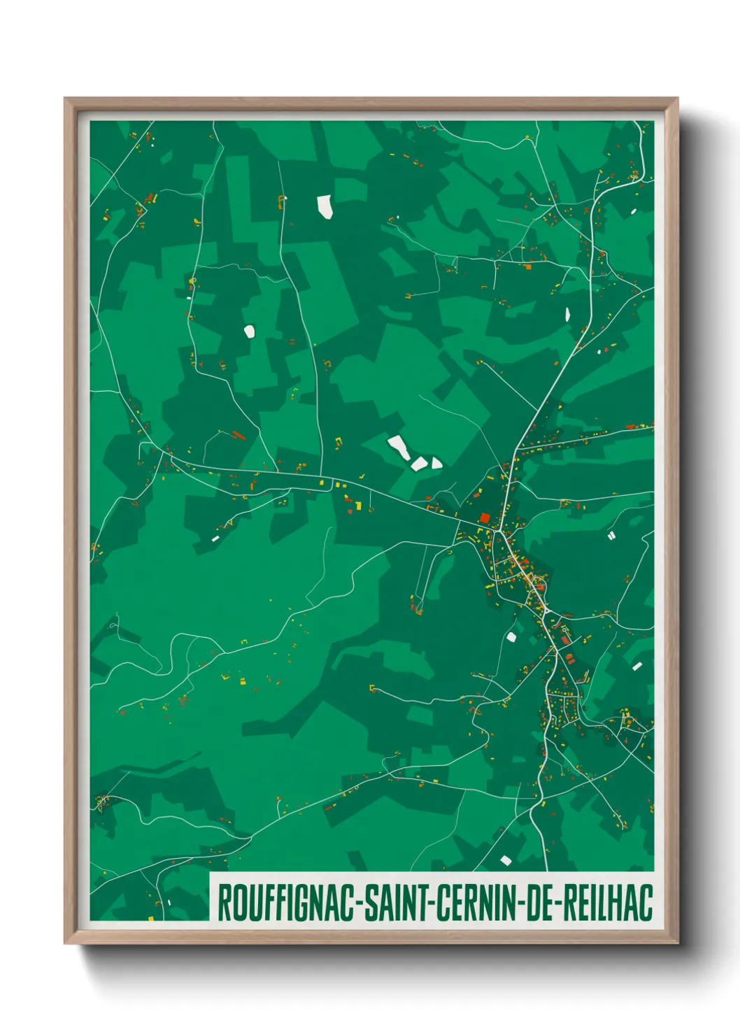 Une affiche de carte sur Rouffignac-Saint-Cernin-de-Reilhac