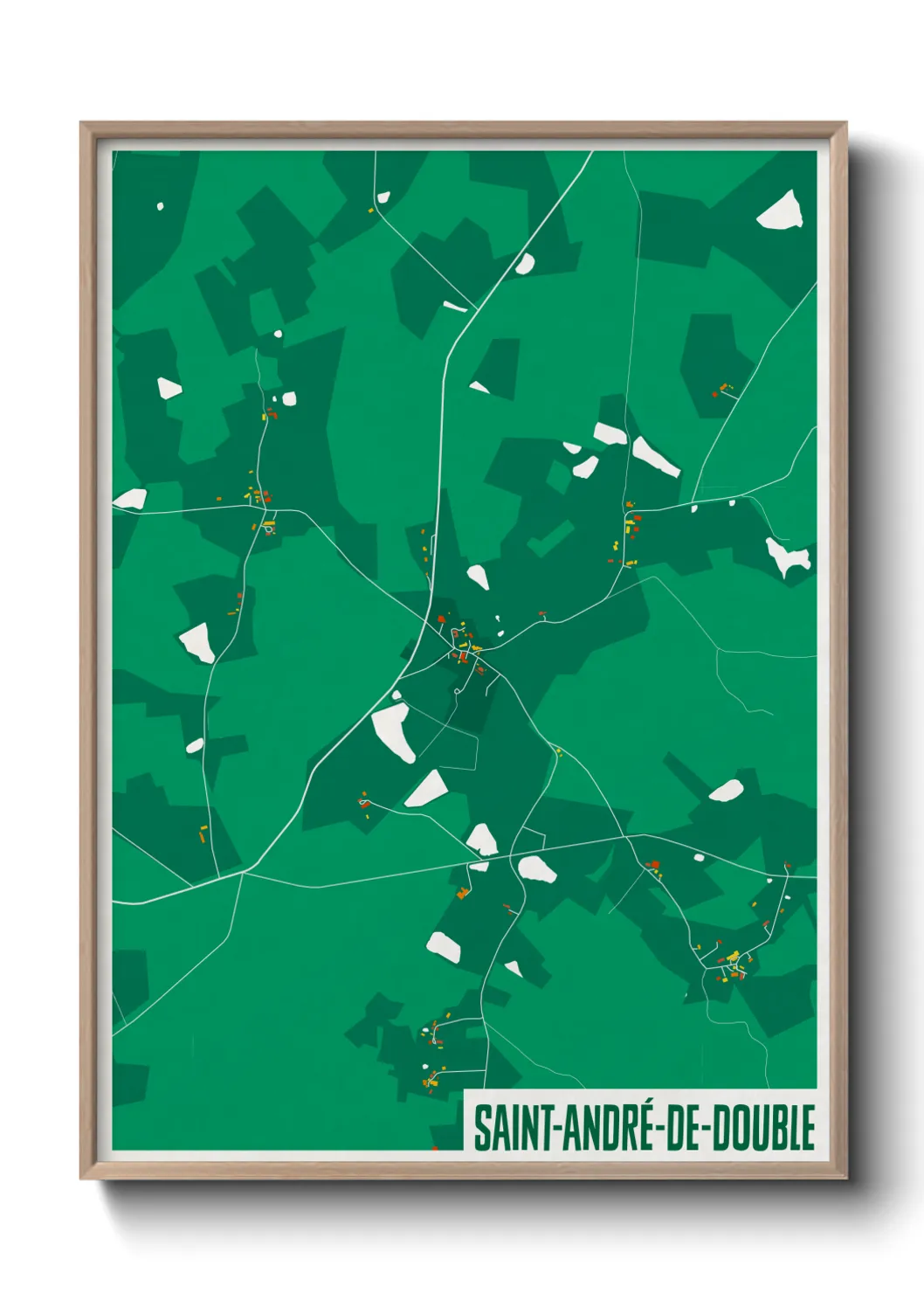 Une affiche de carte sur Saint-André-de-Double