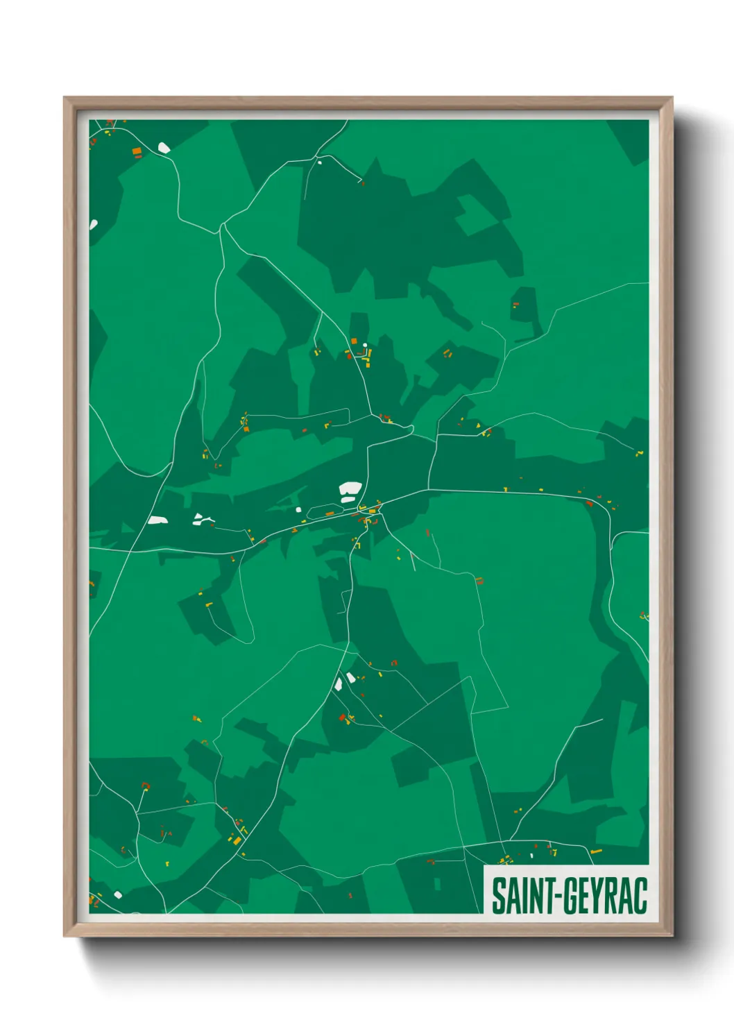 Une affiche de carte sur Saint-Geyrac