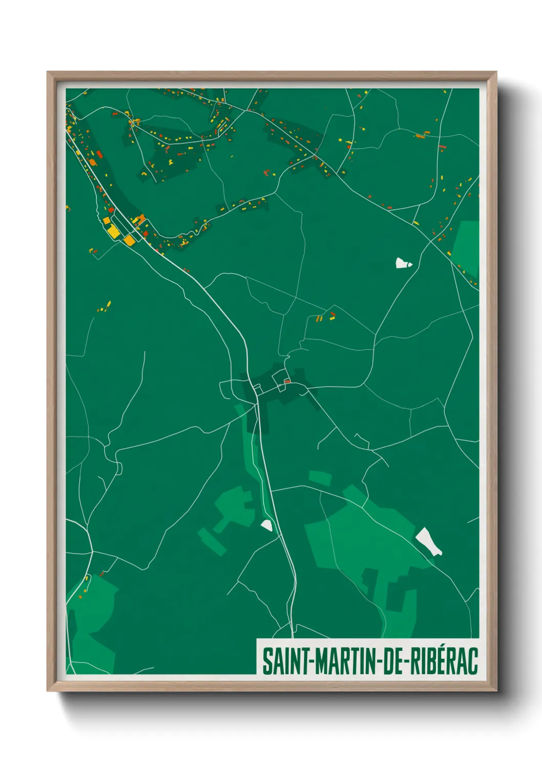 Un poster carteSaint-Martin-de-Ribérac