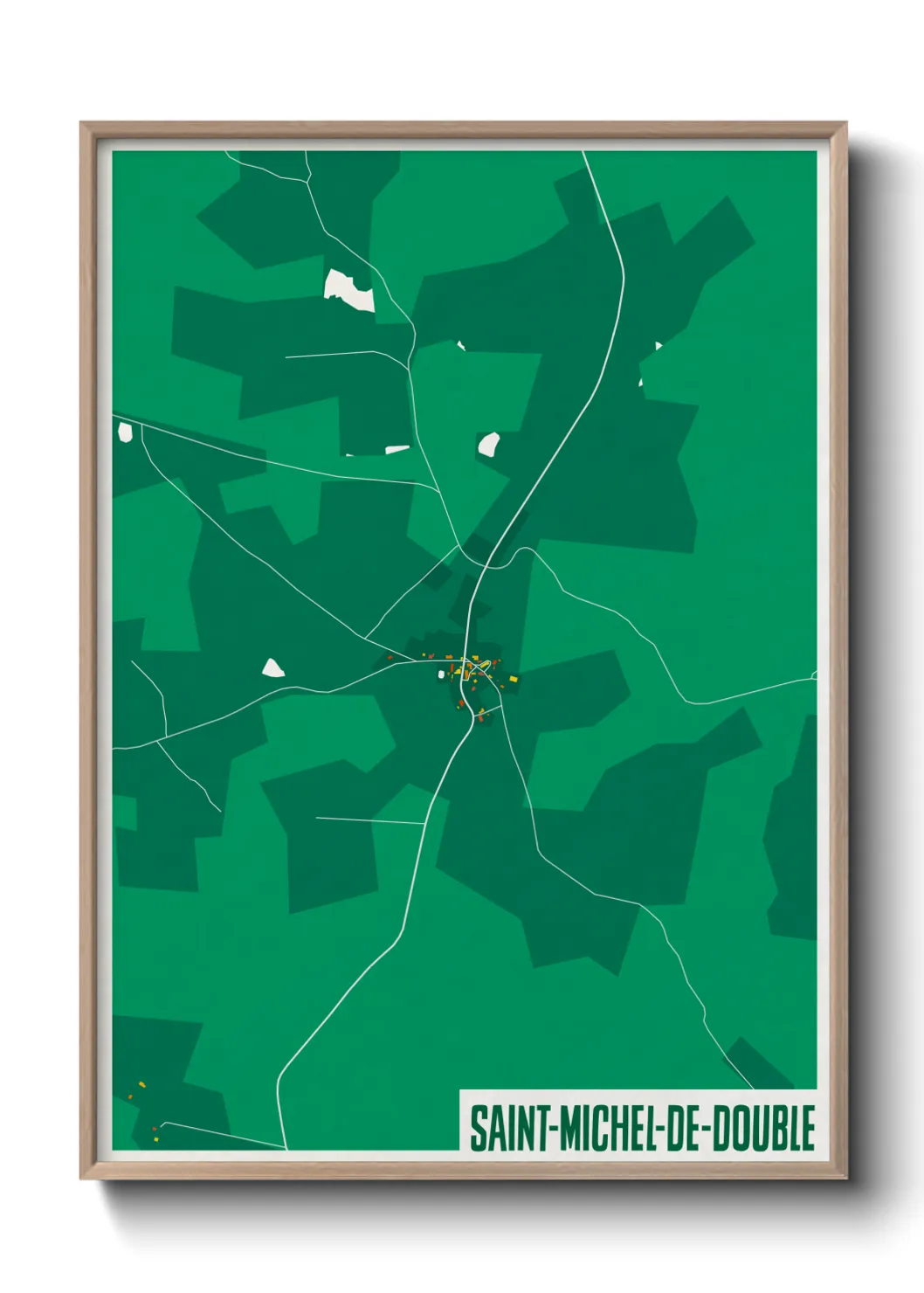 Une affiche de carte sur Saint-Michel-de-Double