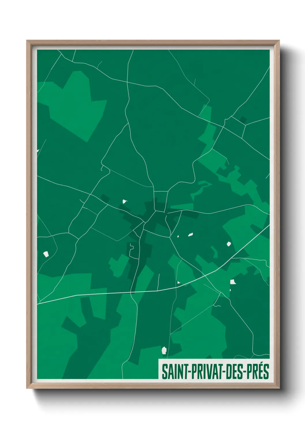 Un poster carteSaint-Privat-des-Prés