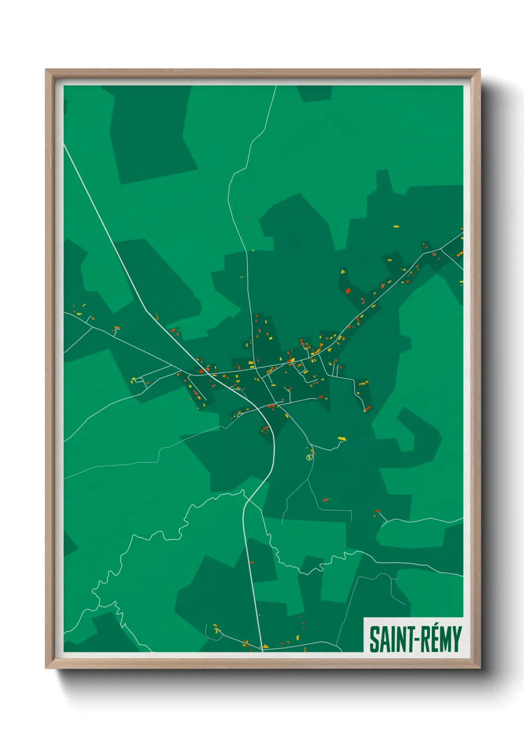 Une affiche de carte sur Saint-Rémy