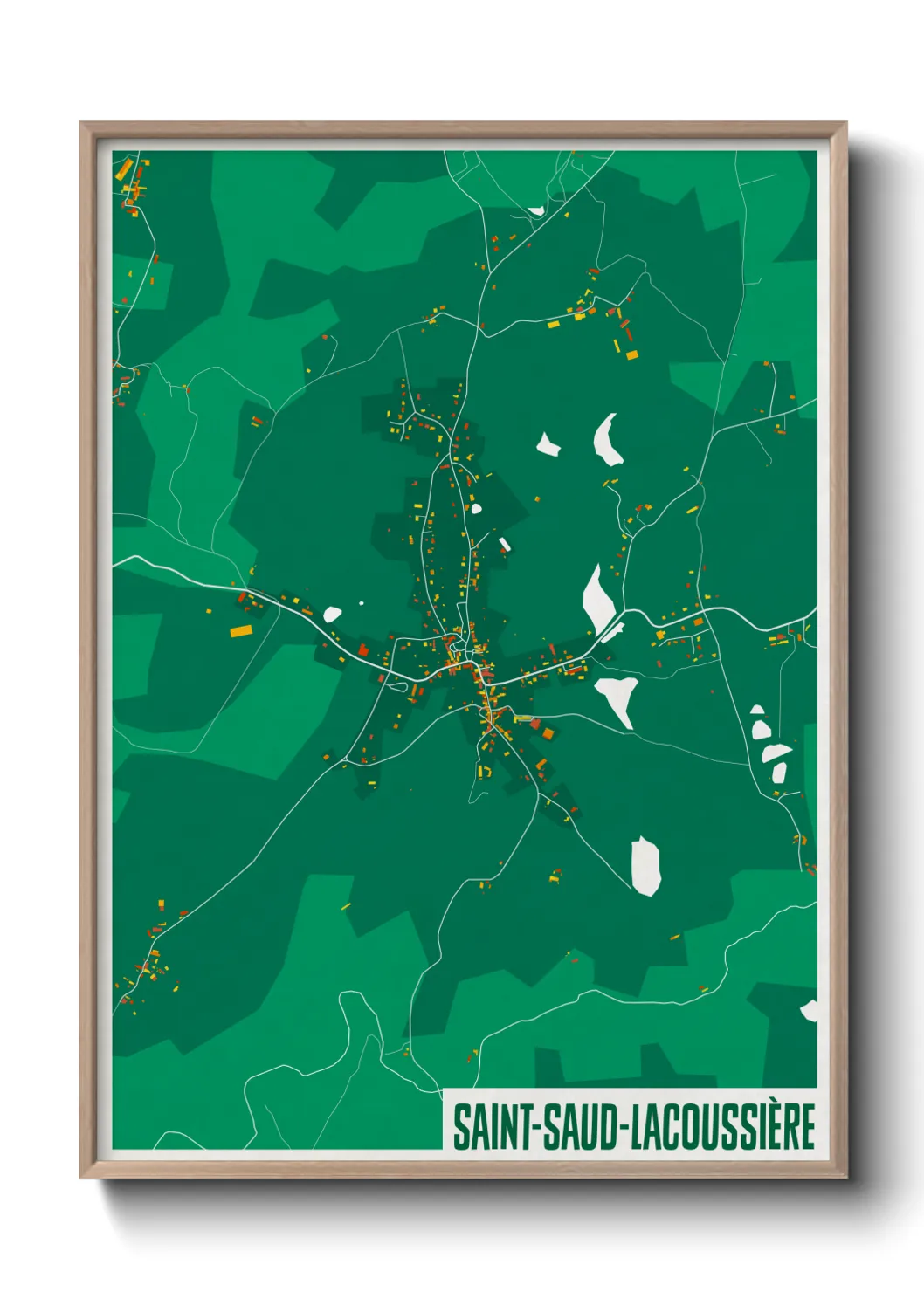 Un poster carteSaint-Saud-Lacoussière