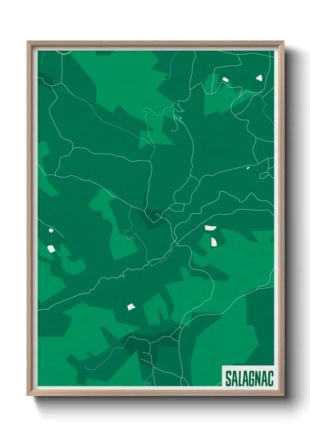 Une affiche de carte sur Salagnac