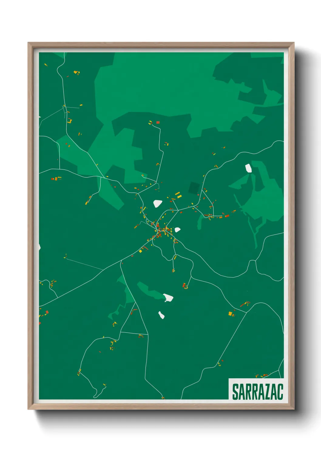 Une affiche de carte sur Sarrazac