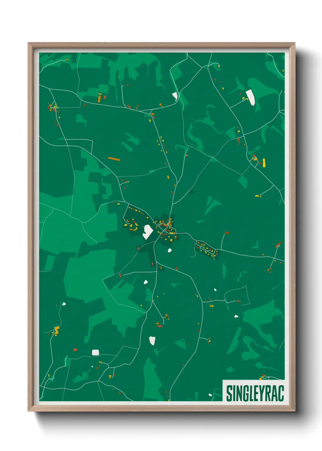 Une affiche de carte sur Singleyrac