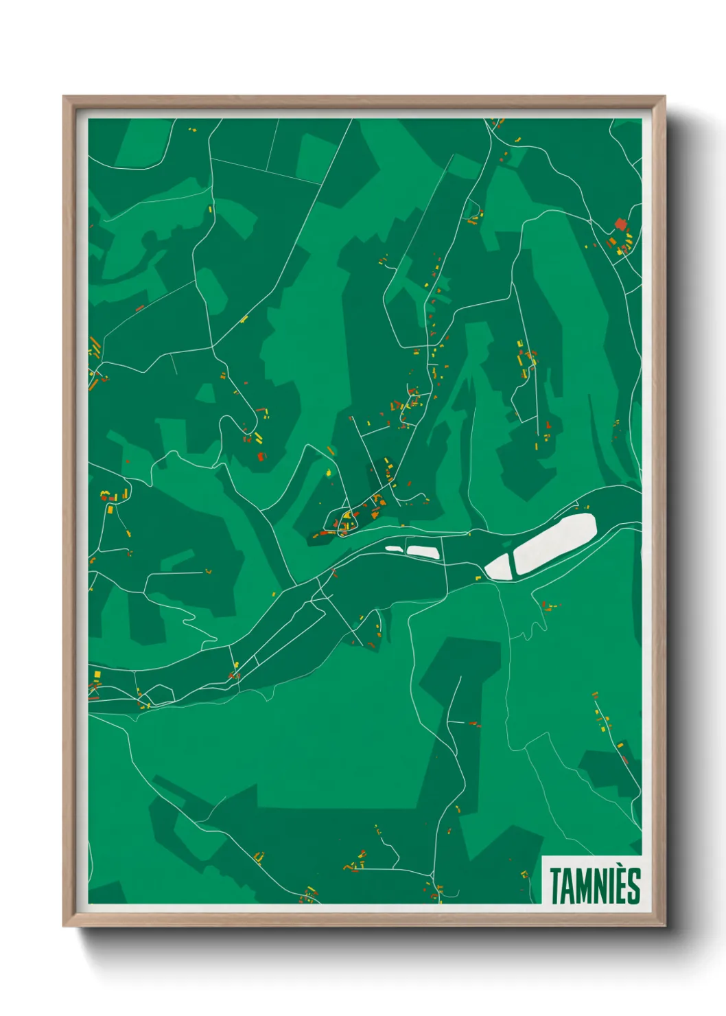 Une affiche de carte sur Tamniès