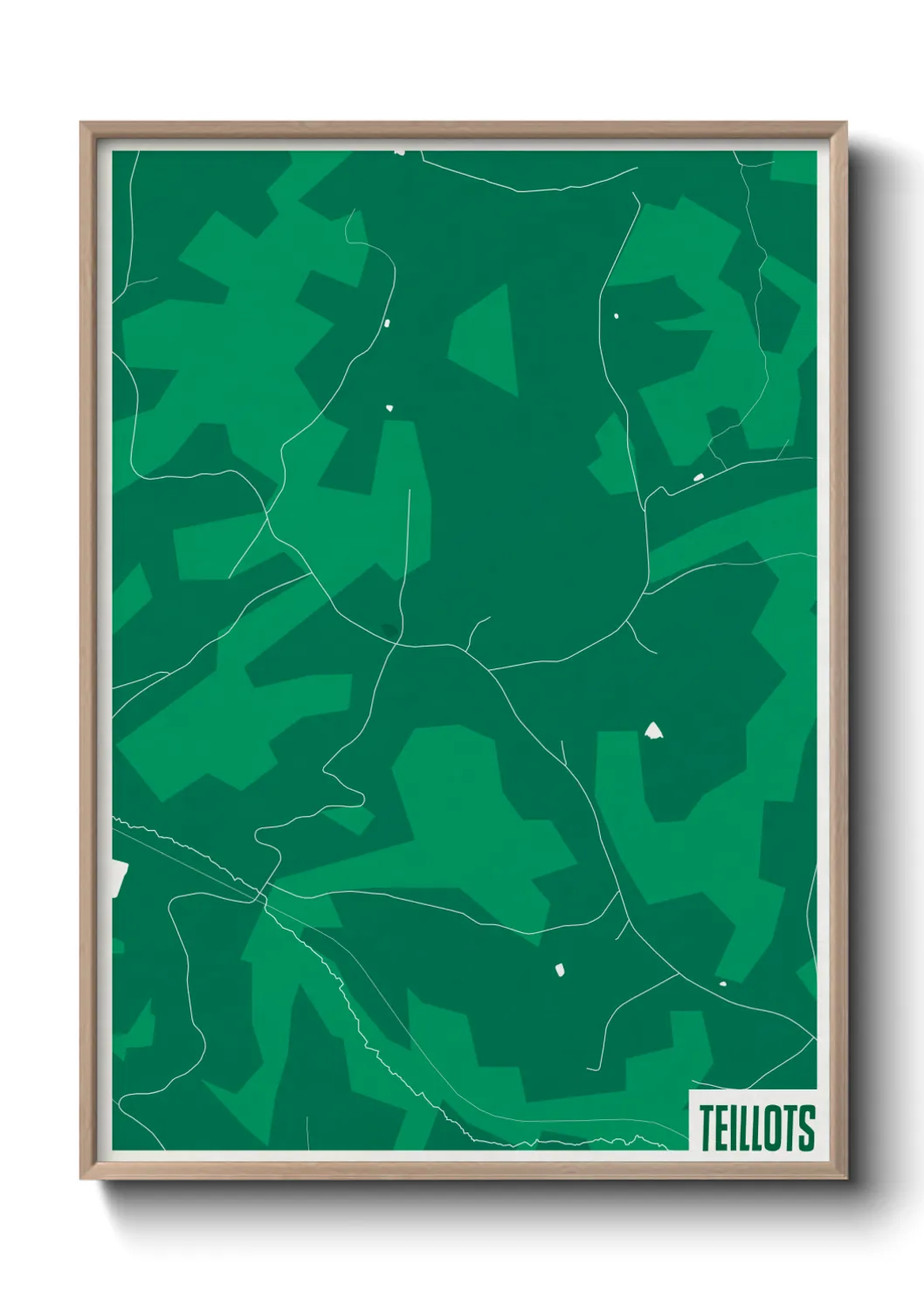 Une affiche de carte sur Teillots