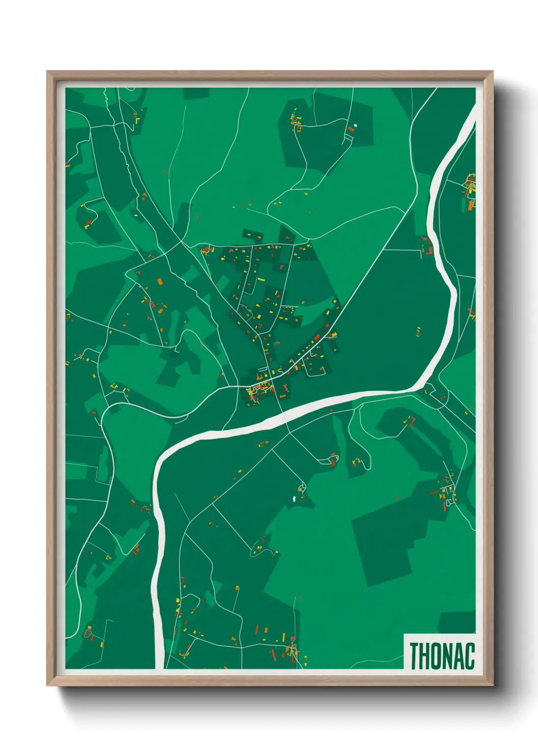 Une affiche de carte sur Thonac