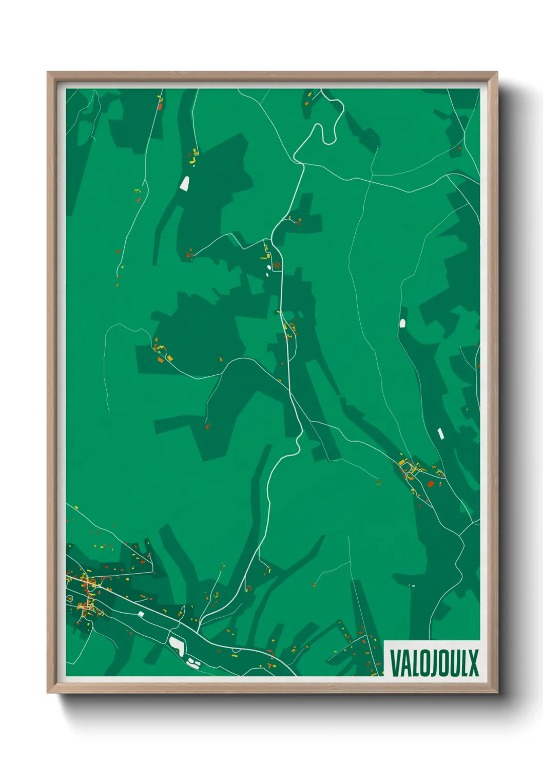 Une affiche de carte sur Valojoulx