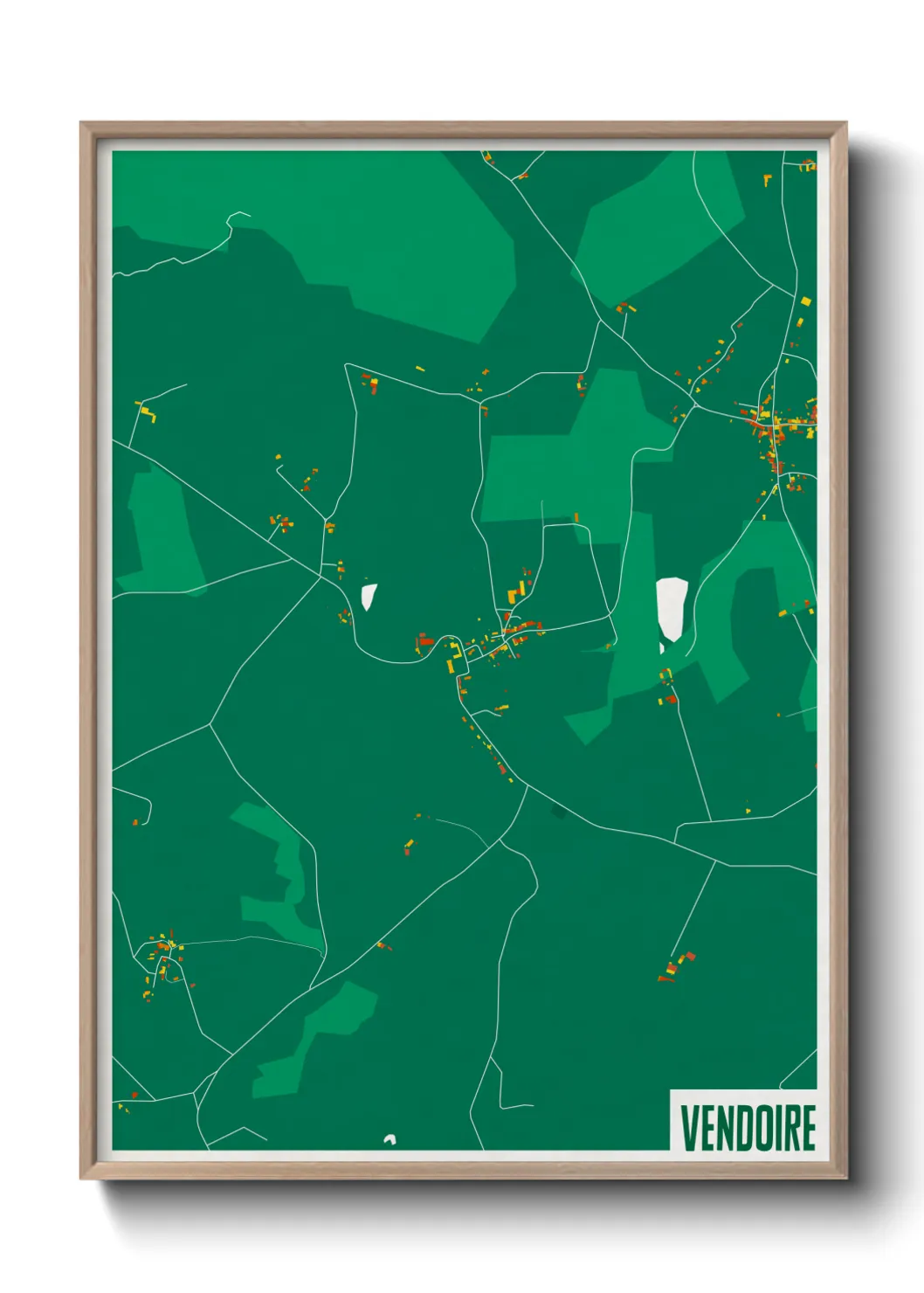 Une affiche de carte sur Vendoire