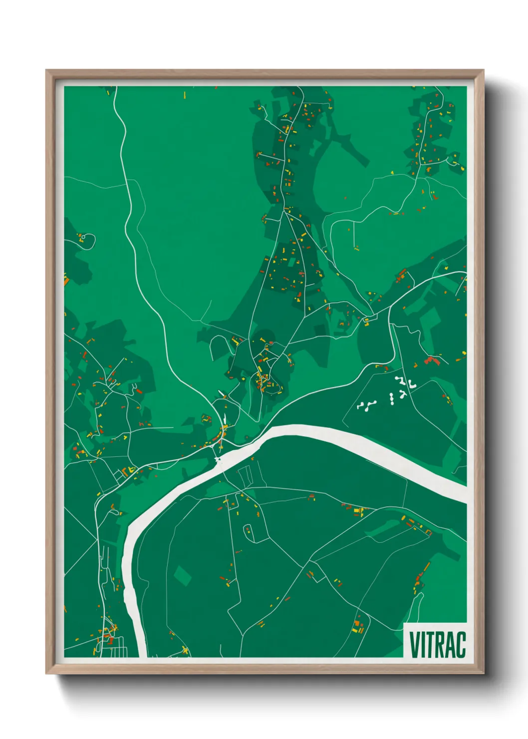 Une affiche de carte sur Vitrac