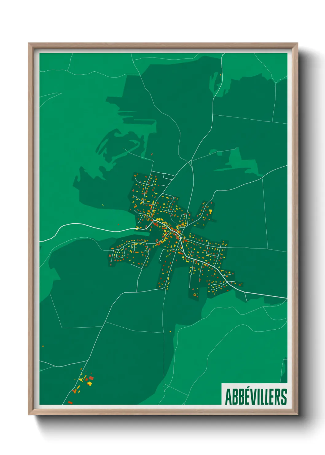 Une affiche de carte sur Abbévillers