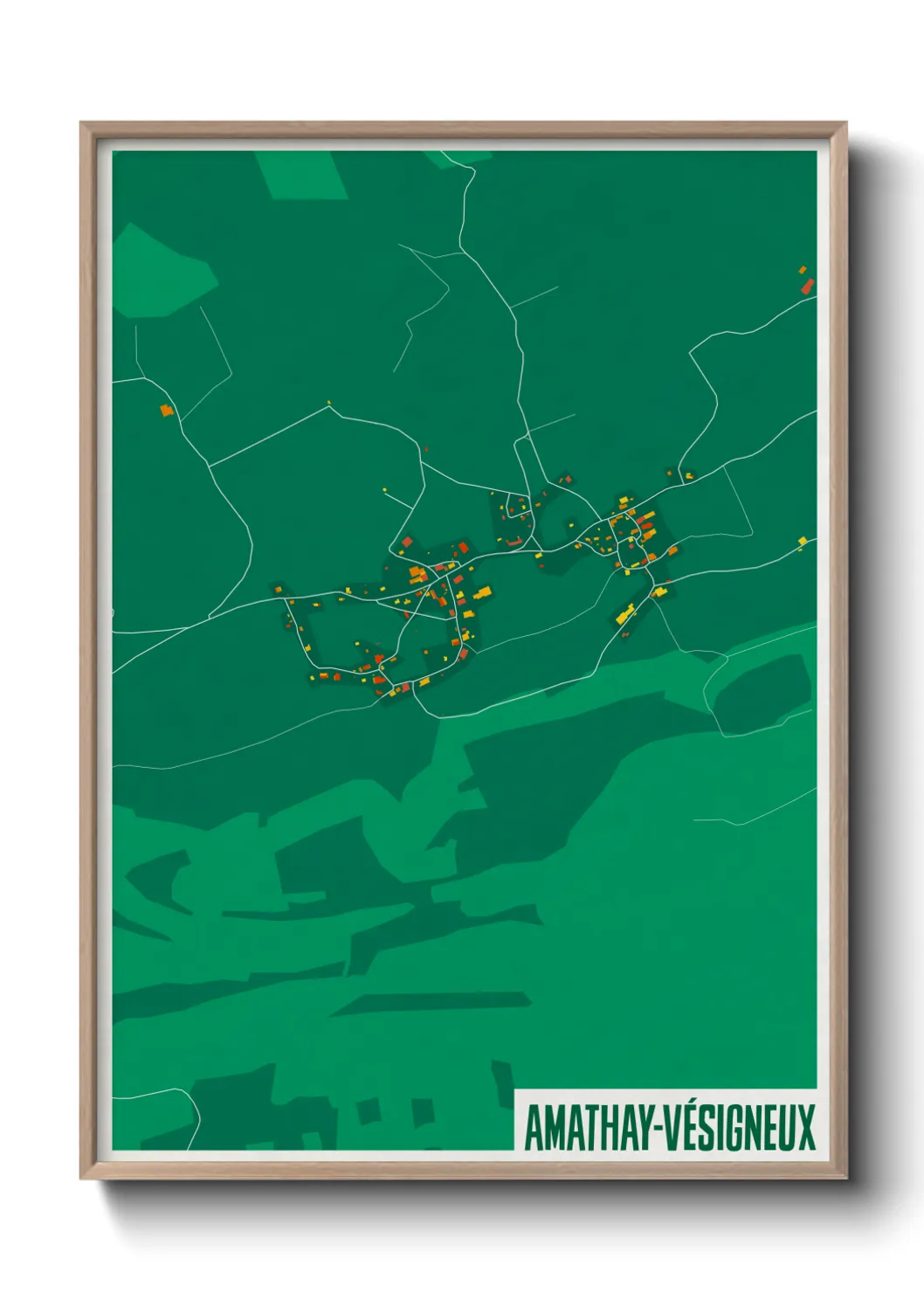 Un poster carteAmathay-Vésigneux