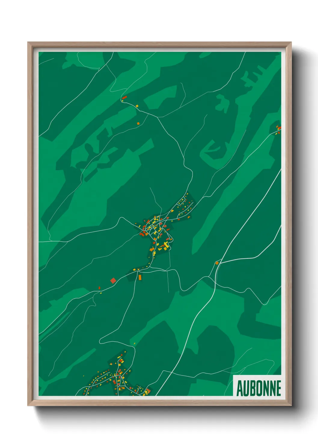Une affiche de carte sur Aubonne