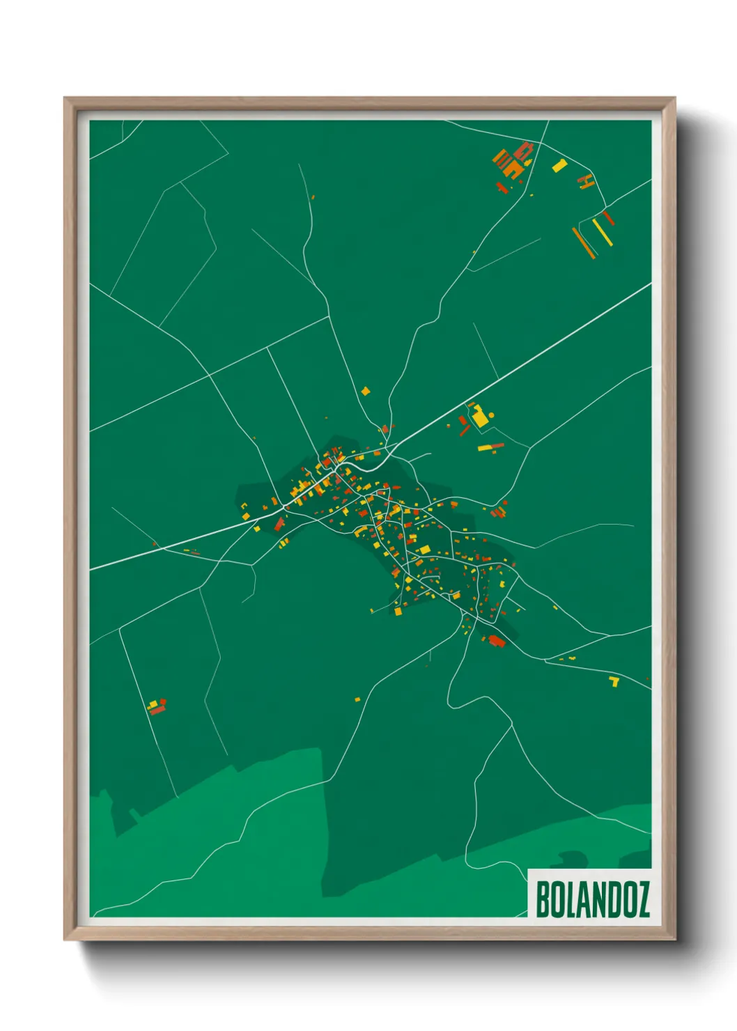 Une affiche de carte sur Bolandoz