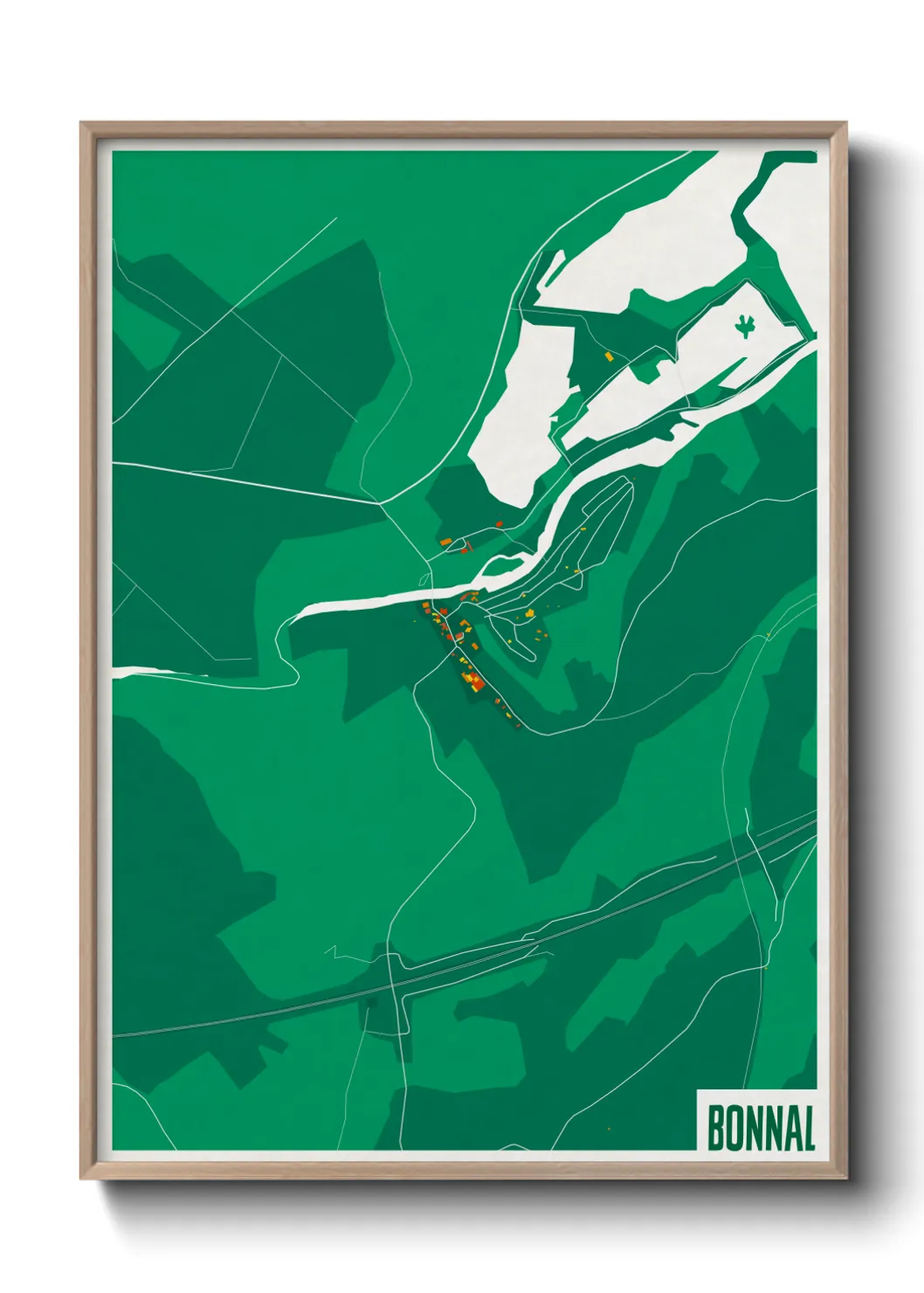 Une affiche de carte sur Bonnal