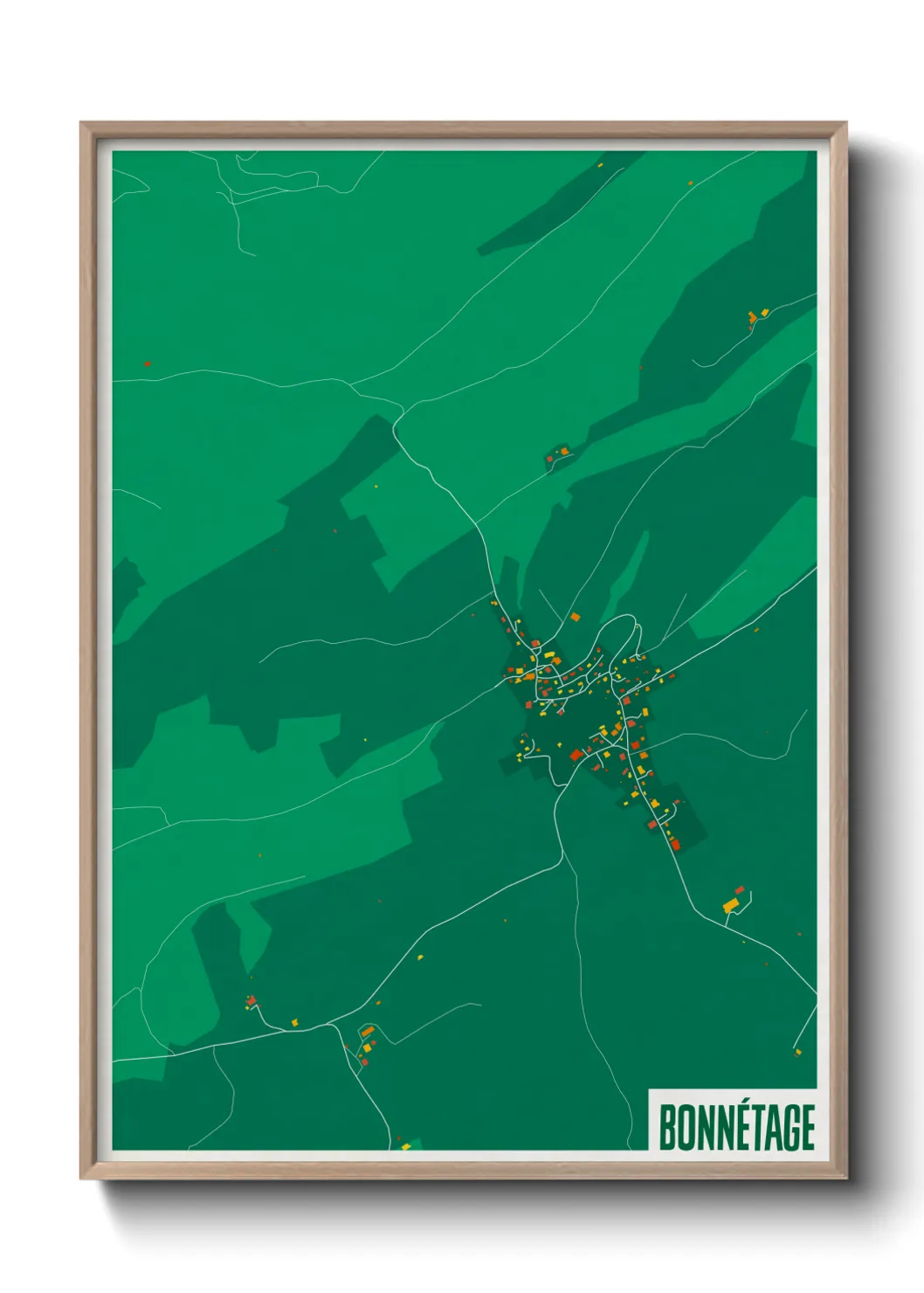 Une affiche de carte sur Bonnétage