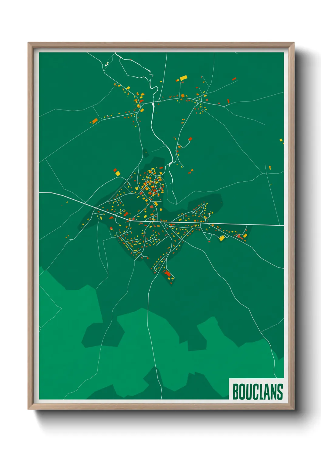 Une affiche de carte sur Bouclans