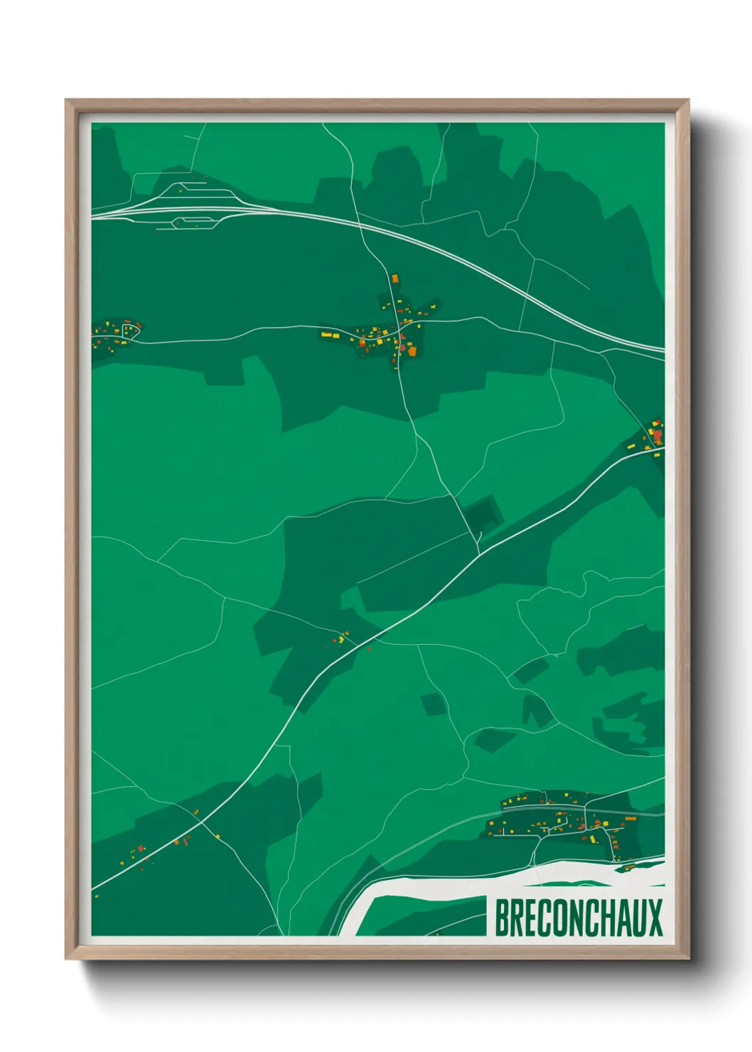 Une affiche de carte sur Breconchaux