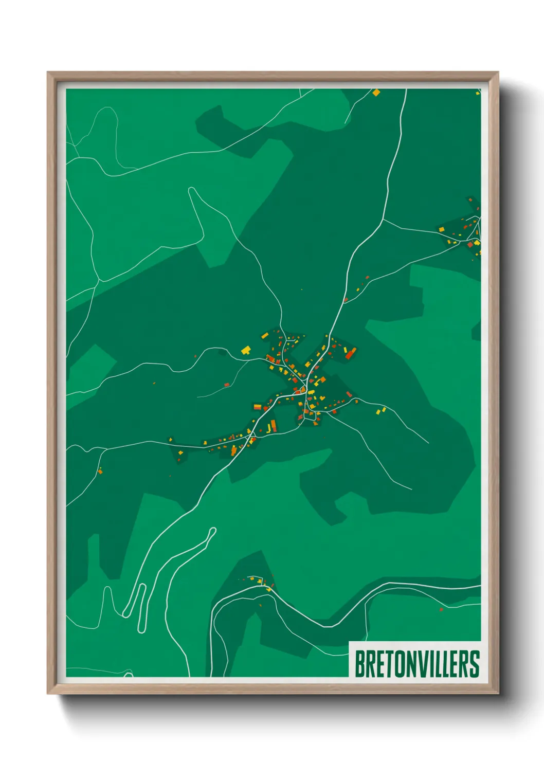 Une affiche de carte sur Bretonvillers