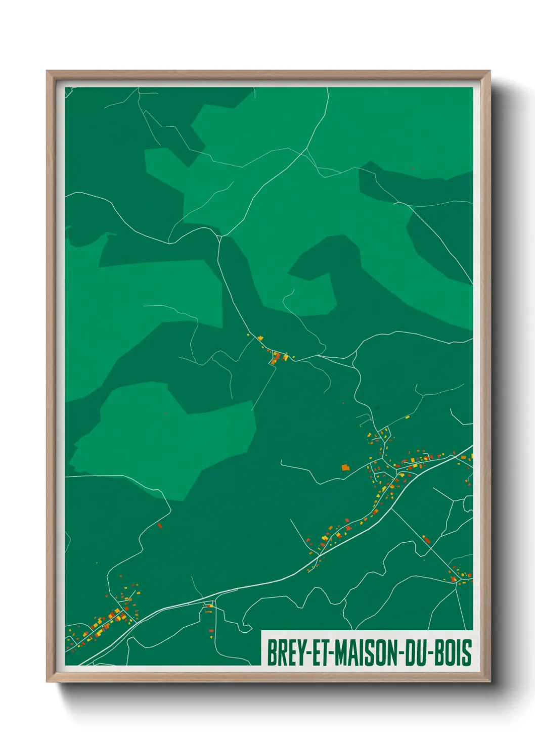 Une affiche de carte sur Brey-et-Maison-du-Bois