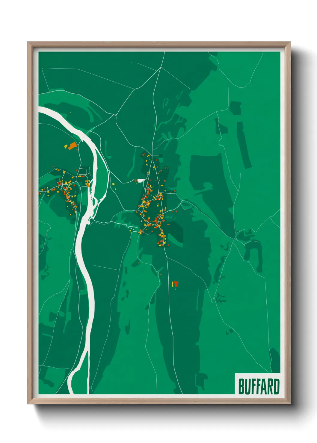 Une affiche de carte sur Buffard